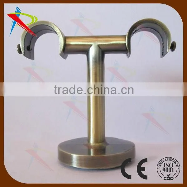 Black with gold double 19mm/28mm curtain wall brackets with screws
