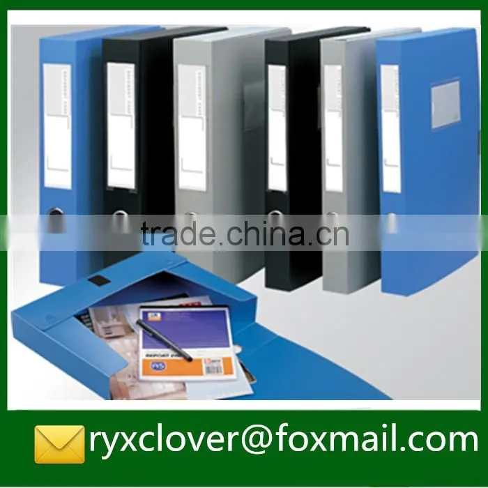 Office business document box A4 size PP plastic velcro fastener box file folder