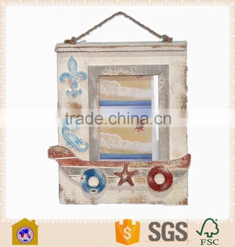 cheap vintage shabby chic wood wall hanging photo frames wholesale for home decor. HW15A00566
