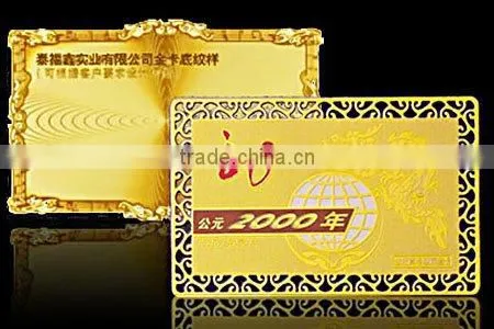 golden metal vip card