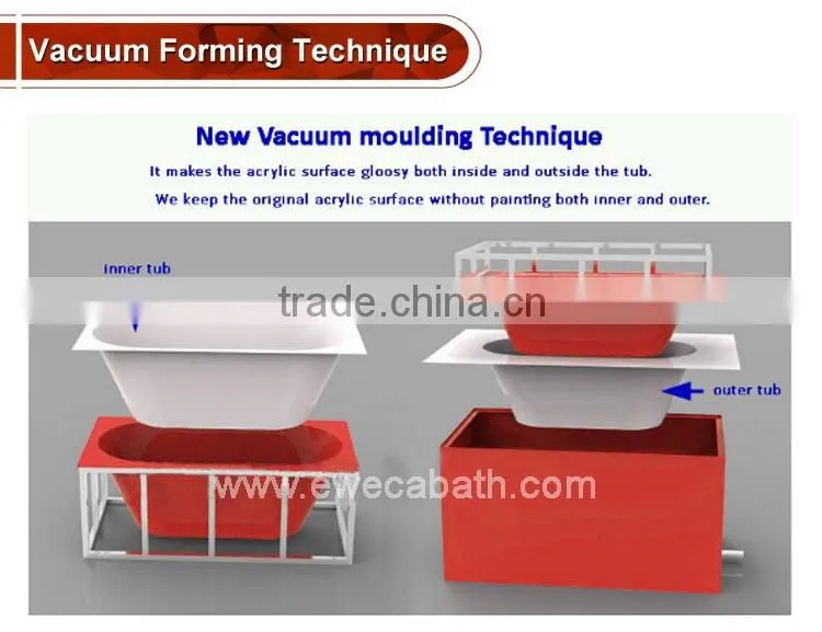 Acrylic Free Standing Bathroom Bath Tub
