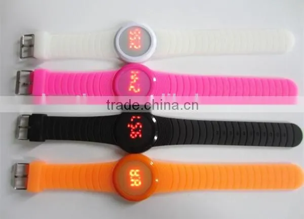 hot sale touch screen digital silicone watch for children
