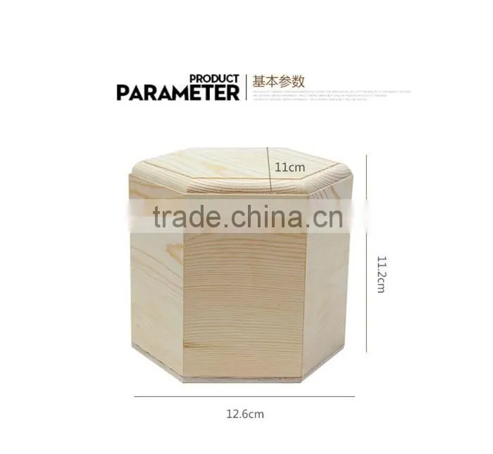 Empty wood gift box , tea storage wood box