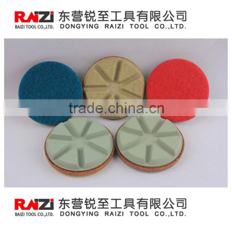 Transitional ceramic polishing pad