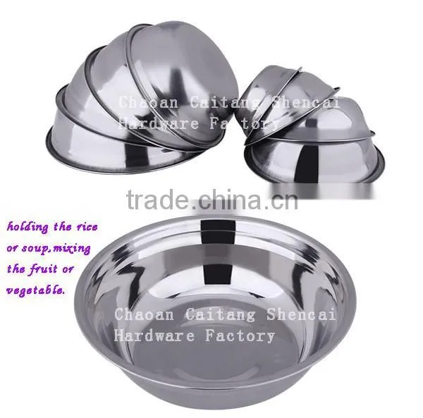 Cheap price kitchen tableware mixing bowls set deep food container matel bowls mixing bowl stainless steel