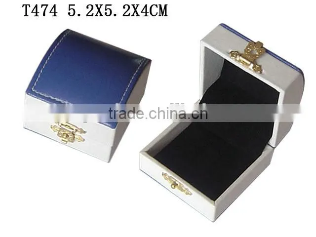 T477 Arch shape Plastic PU Leather Bangle Box With Lock