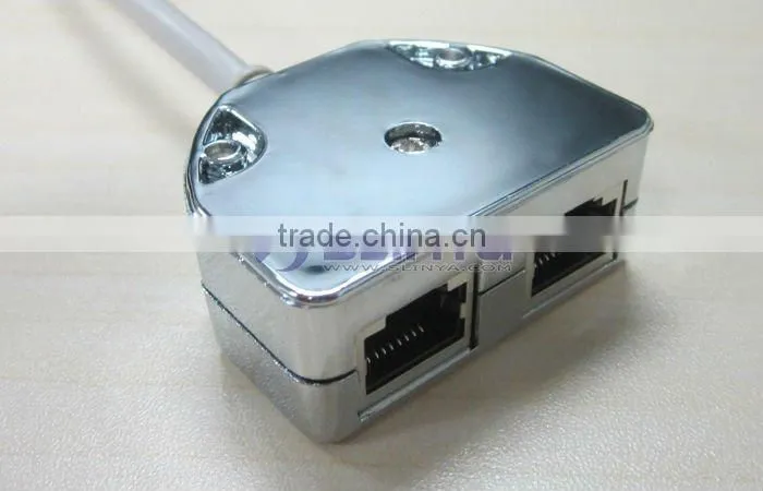 RJ45 Cable Splitter Network Adapter 8P8C Adapter