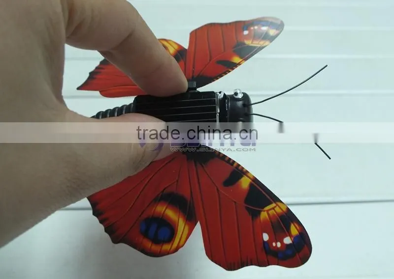 Inner Motor Drive Keep Butterfly Fan Color Wing Flying Best Solar Insect Beast Toys