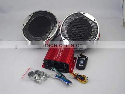 Waterproof TIF card USB remote engine starter motorcycle alarm with 5inch speaker