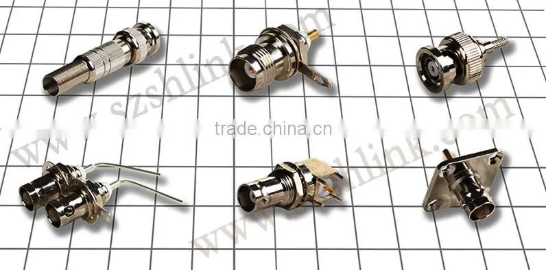 Screw Type CCTV BNC Connector for Coaxial Cable , RG59/RG60 Male BNC Connector, BNC Adapter