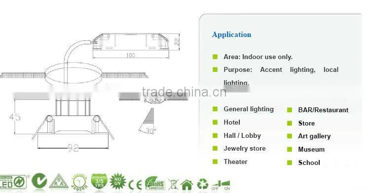 8w Square Nichia led dimmable ceiling lamps for rooms china manufacturer