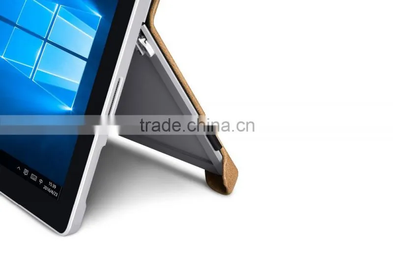 Icarer Luxury Genuine Leather Ultrathin Holder Back cover for Surface Pro 4
