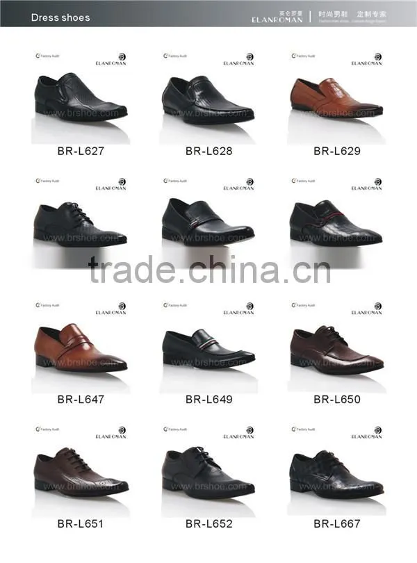 Fashion dress leather shoes for men Wholesale men's genuine leather shoes