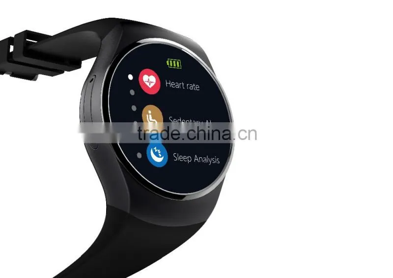 2016 High Quality Wholesale KW18 Smart Watch , Round Screen Smart Watch KW18 with Heart Rate Monitor