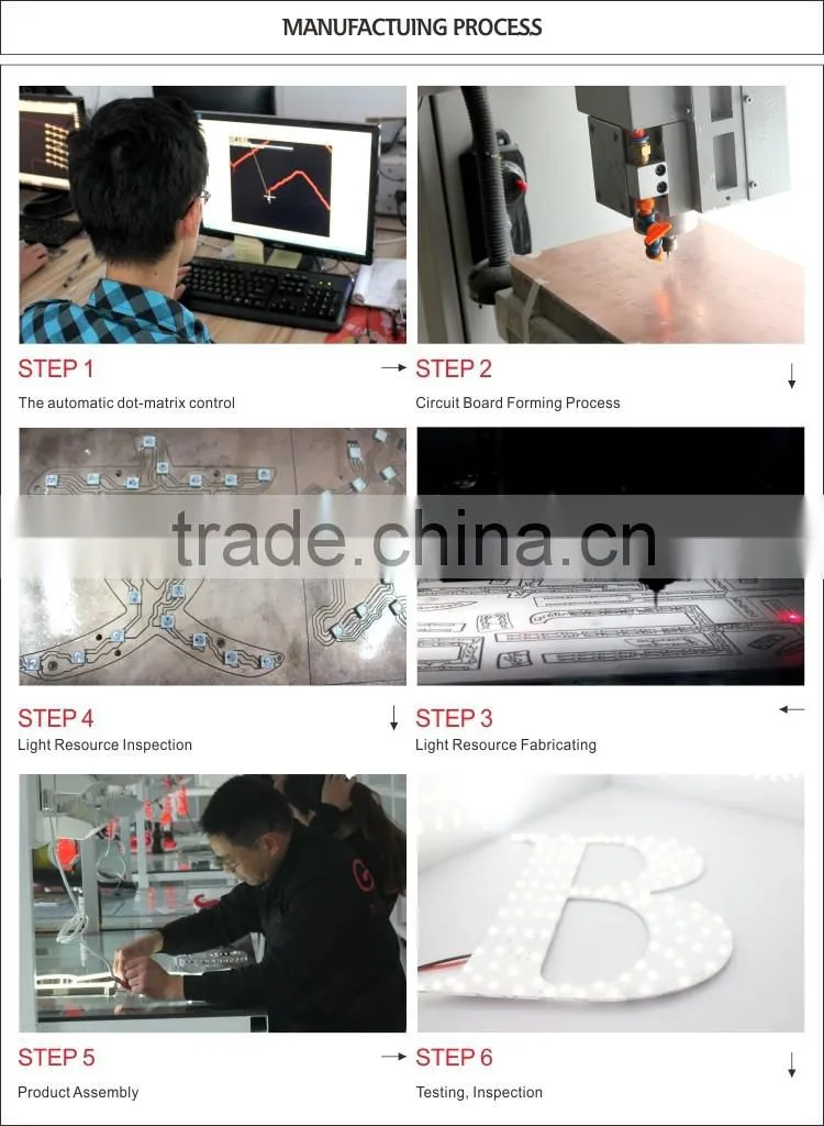 custom intergrated circuit diagram led lighting letter sign board