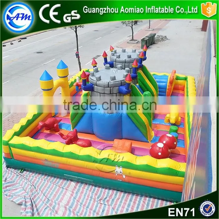 Hot sale infaltable amusement park,fun city playland trampolines for kids