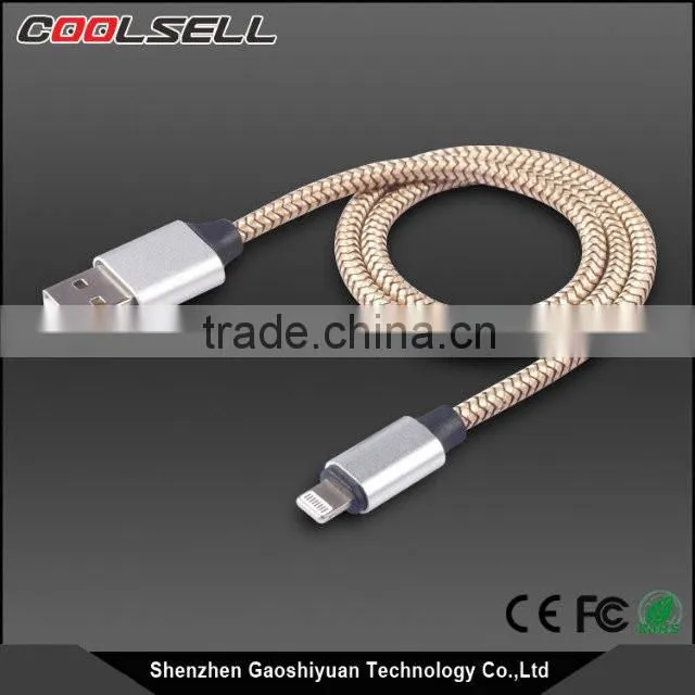 MFi certified nylon braided 8pin C48 durable cable for Apple iPhone7/6/6s/6 from MFi approved factory