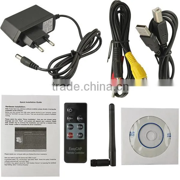 2.4GHz Mini Wireless 4-Way Home USB Security System DVR Camera Kit