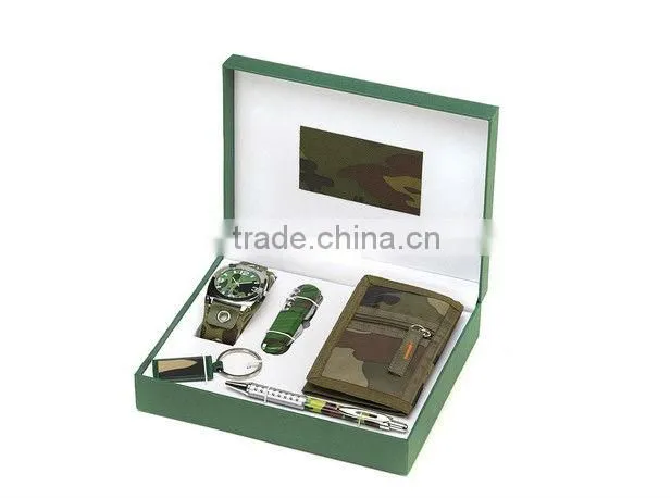 Military-style Men's Gift Set watch set
