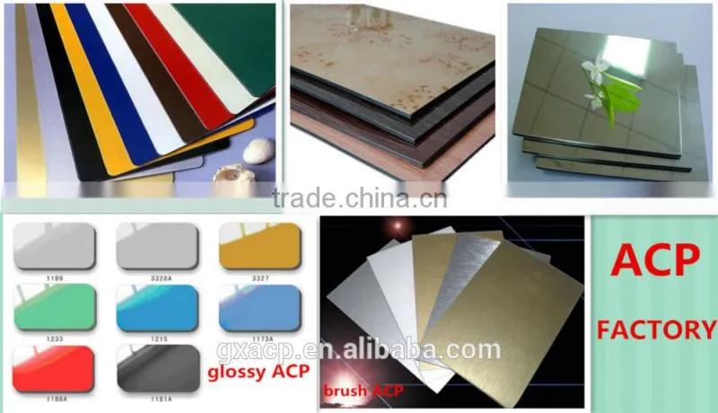 4*0.06*0.06mm broken PE aluminum plastic composite panel decorative material
