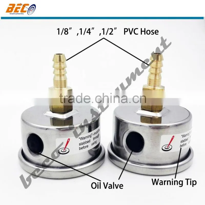 stainless steel back connection negative pressure gauge manufacturer
