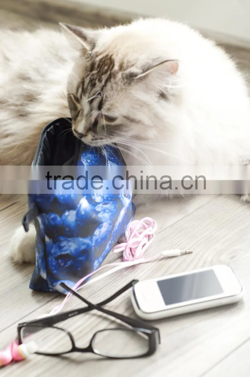 meow cat cosmetic bag 3d print cosmetic bag high quality wholesale travel makeup cases with zippers pouch purses wallets