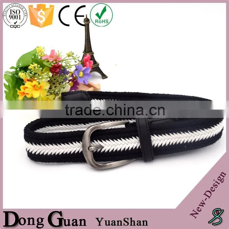 2016 hot sale high density glitter braided stretch elastic belt ployester fabric promotional boys designer belts