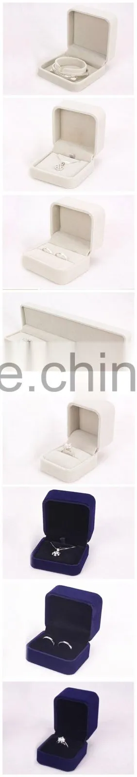 Wholesale packaging velvet jewelry ring gift box