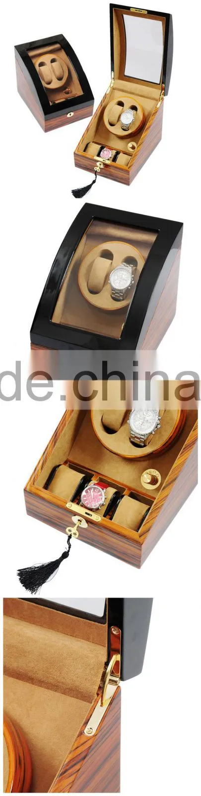 Custom Luxury Funky 2+3 Slot Volta Glossy Wood Watch Winder