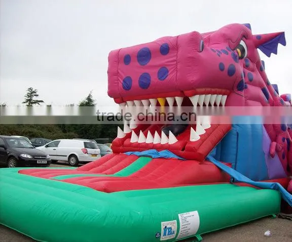 pink dragon inflatable fun city, inflatable adults playground ,obstacle course for sale