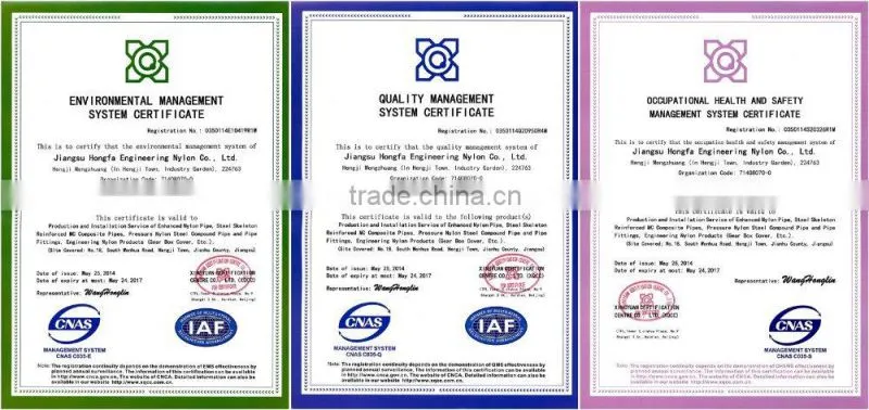 self-contained complete nylon pipe fittings