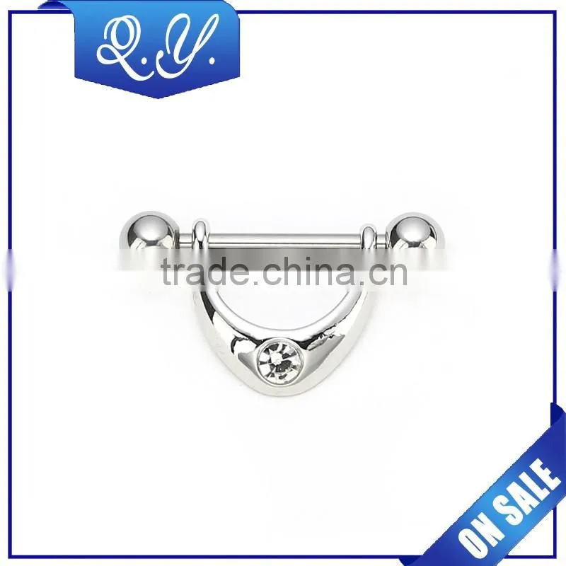 Heart shaped vibrating nipple rings