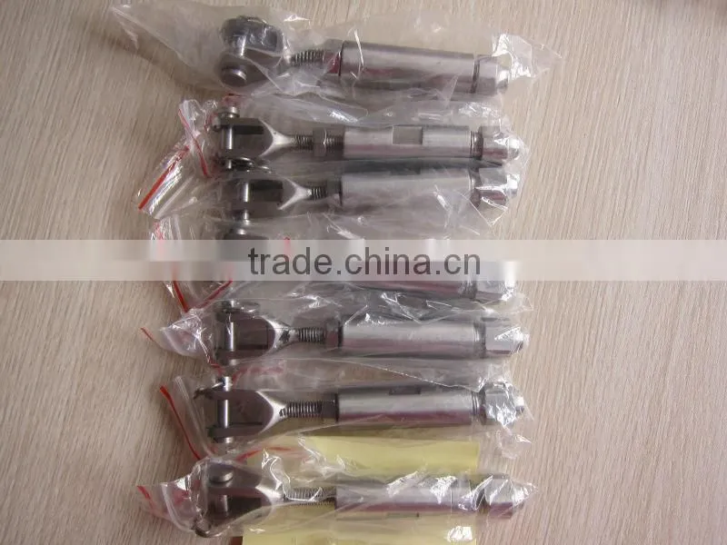Brushed polished steel cable wire fittings for steel structure balustrades