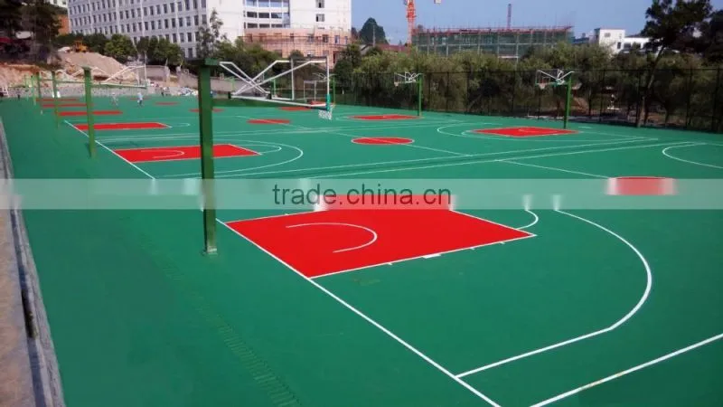 ITF Certified Silicone PU Court Surface for Stadium Volleyball/Basketball/Tennis/Badminton Court