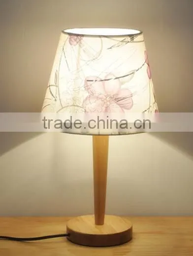 small decorative table lamp, gift lamp, wood table lamp, fabric table lamp