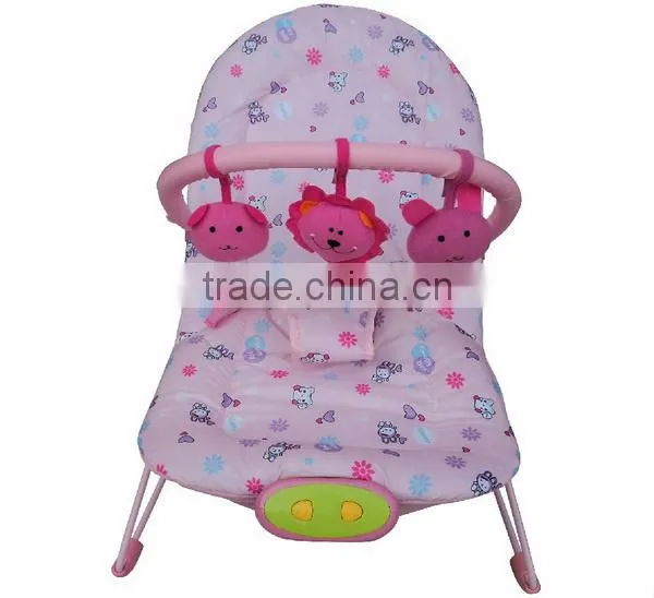 adjustable light weighted musical baby Swing with lovely toys