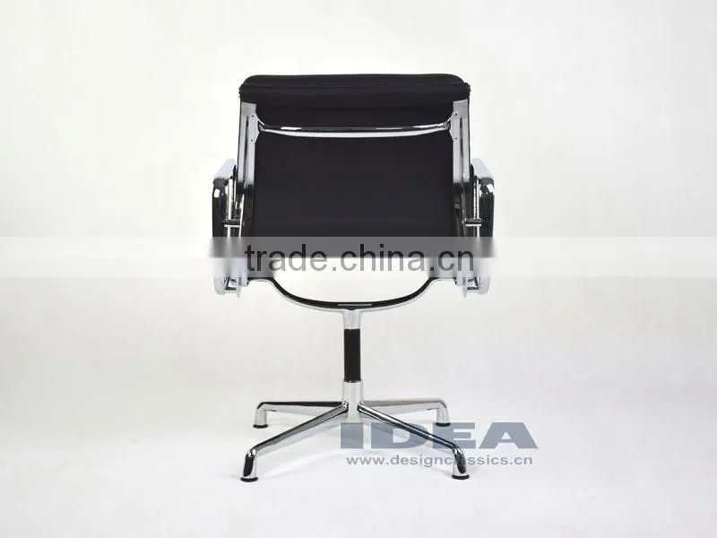 Replica Charles Charles Soft Pad Meeting Chair - Black Color Genuine Leather