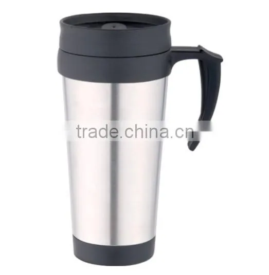 500ml water bottle double wall PP mug with lid