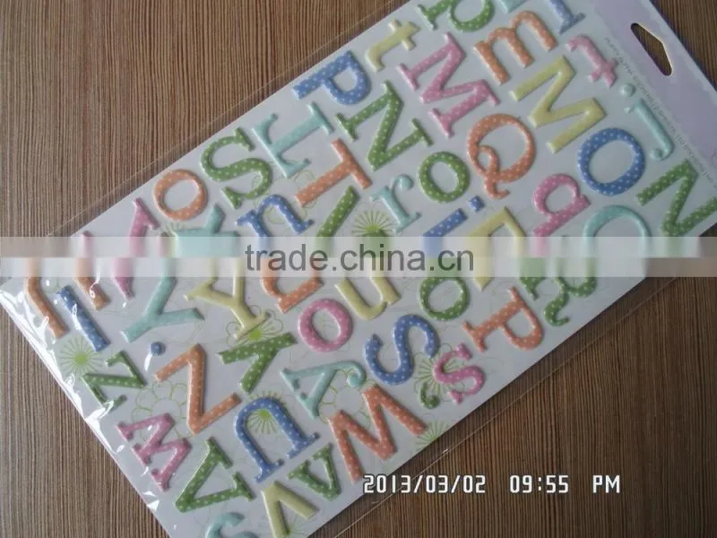 simple acrylic diamond 26 alphabet letter sticker