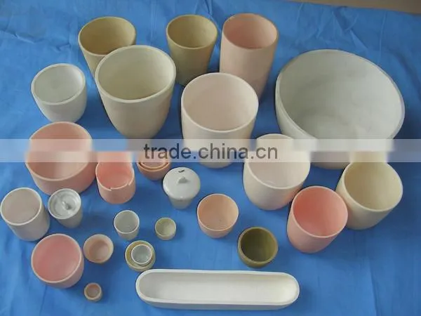 high purity alumina boat crucible used in furnace