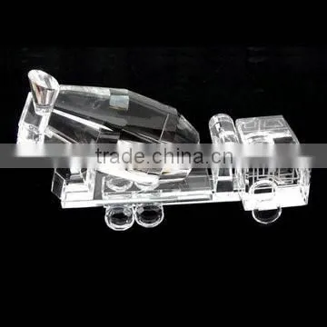 crystal art and craft glass car model for wedding decoration gift