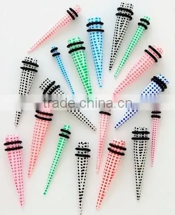 Fake UV Acrylic Ear Taper with O-rings