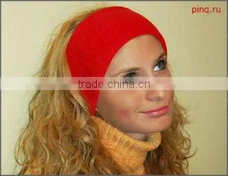 High Quality fashionable red Polar Fleece headband With Customer Logo