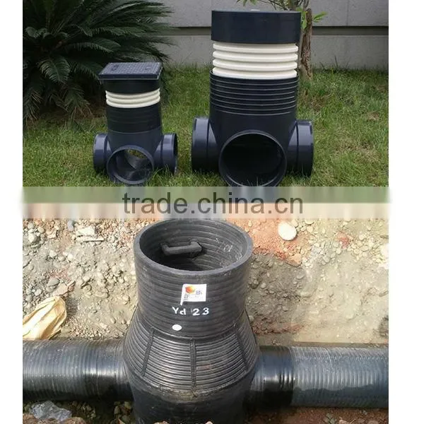 DN500 inspection plastic underground sewer pipe