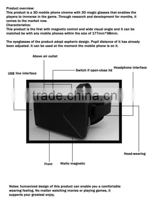 google vr box 3d vr shinecon glasses for IPhone samsung