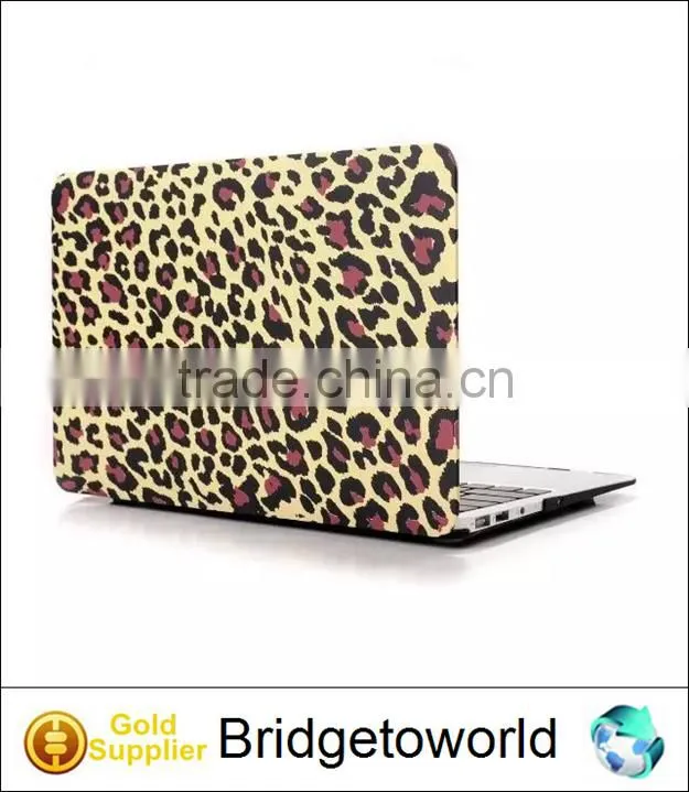 For Macbook Leopard Printed Case, Water Transfer Leopard Printed Cover for Macbook Air Pro Retina