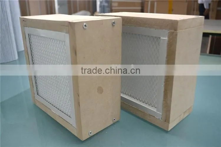 High efficiency air filter wooden frame filter
