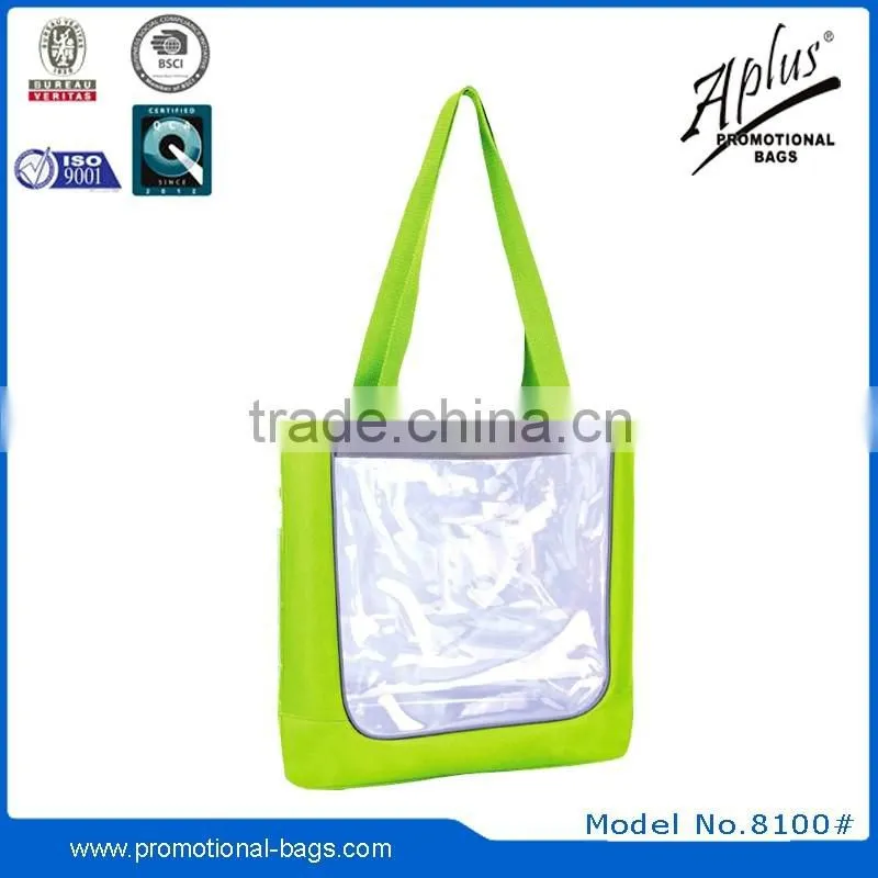 portable plastic transparent PVC women shopping bag Tote bags 8048#