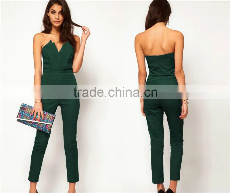 New Office Ladies Clubwear V Neck Playsuit Bodycon Party Women Jumpsuits Rompers