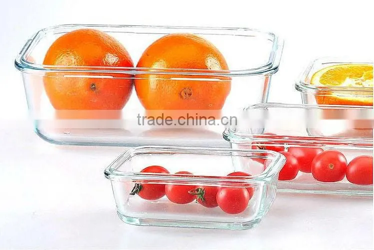 High quality glass large airtight food storage containers